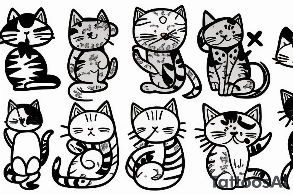 sunshine kitty tattoo idea