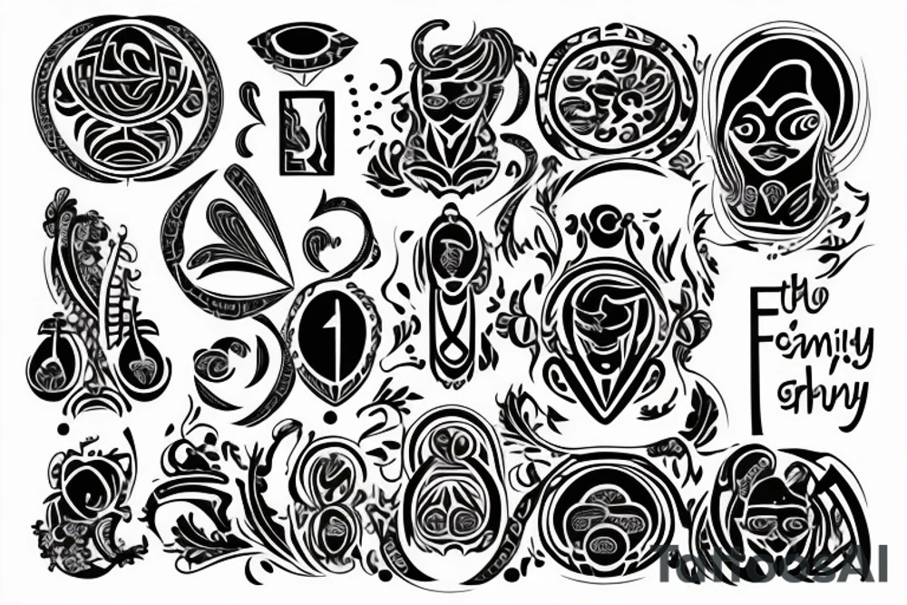 A sigil to represent a Serbian and African family whose family name is Greenjoy. The family is full of positivity, health, wealth and abundance. tattoo idea