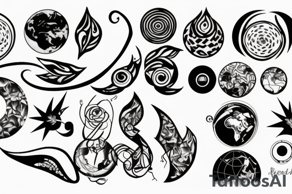 earth spinning tattoo idea