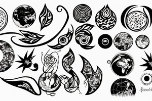 earth spinning tattoo idea