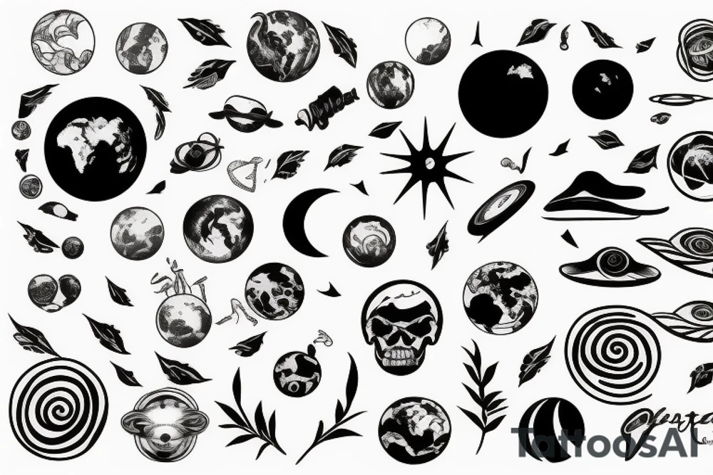 planet earth tattoo idea