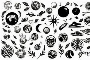 planet earth tattoo idea