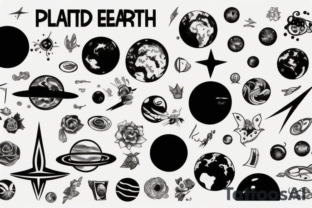 planet earth tattoo idea