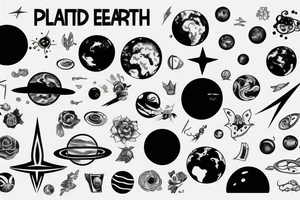 planet earth tattoo idea