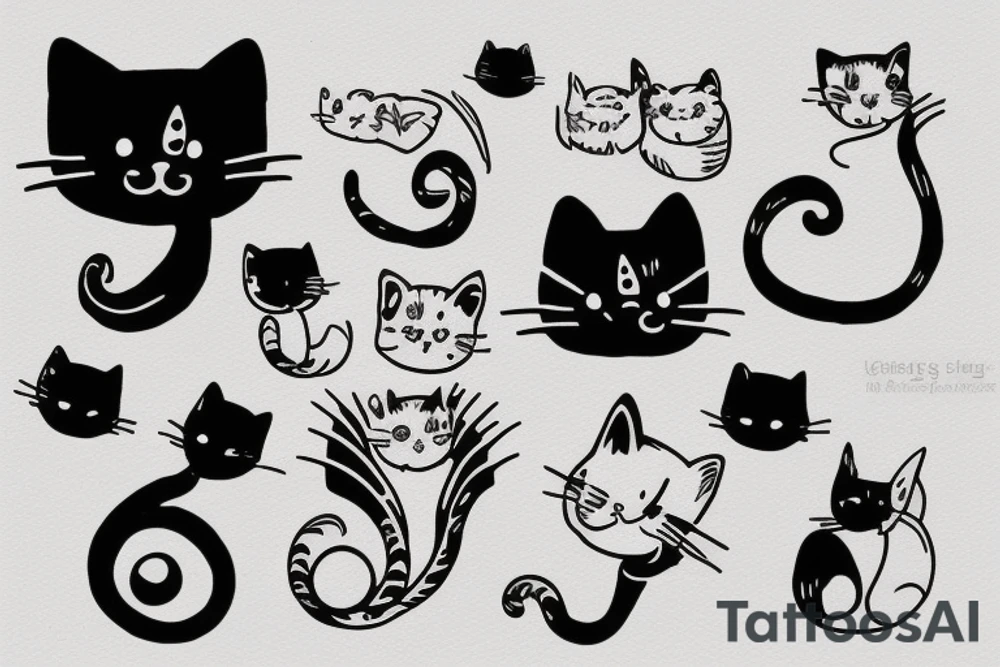 cats simple tattoo tattoo idea