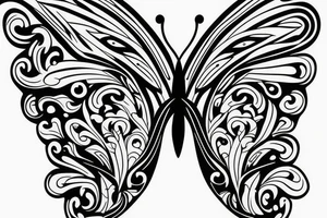 butterfly, oneline tattoo idea