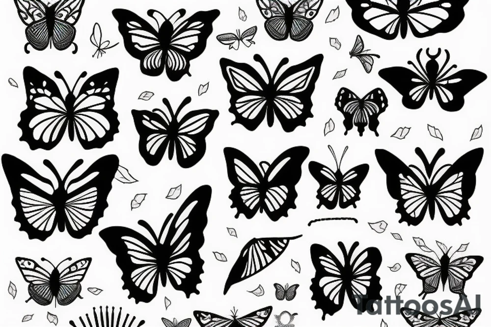 butterfly, oneline tattoo idea