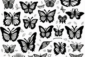 butterfly, oneline tattoo idea