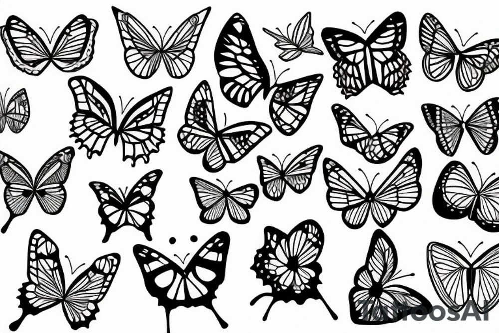 butterfly, oneline tattoo idea