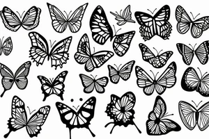 butterfly, oneline tattoo idea