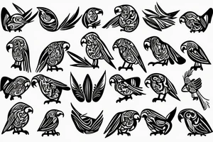 parrot, oneline tattoo idea