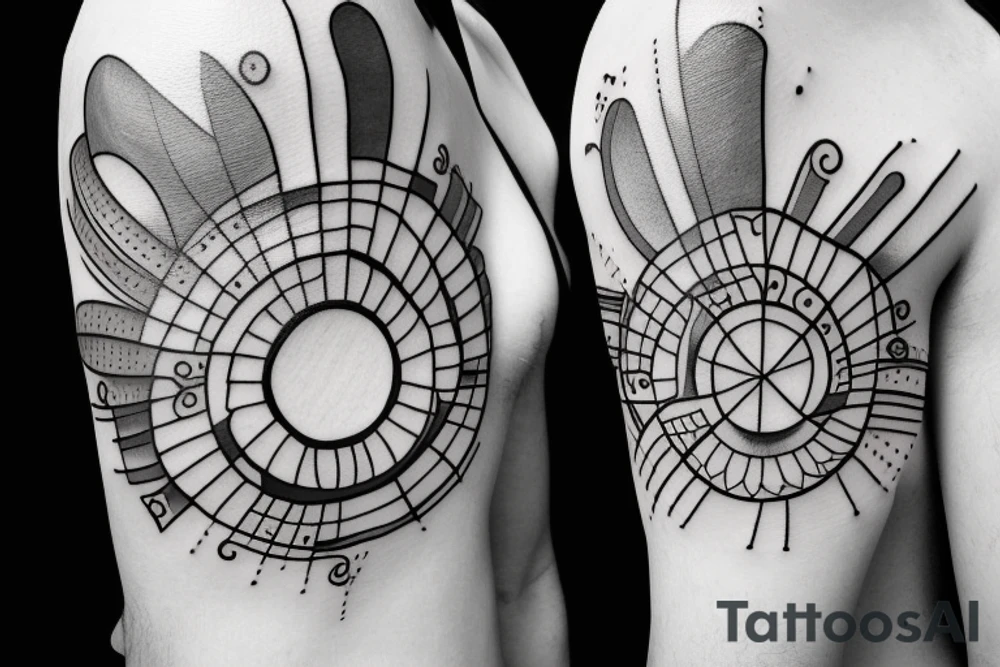 sun behind clouds, oneline, outline tattoo idea