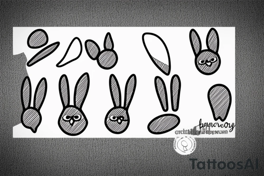 Bunny ears, simple and minimalistic tattoo idea