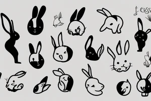 Rabbit's ears, simple and minimalistic tattoo idea