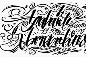 straight line Cursive handwriting that says a family oriented quote tattoo idea