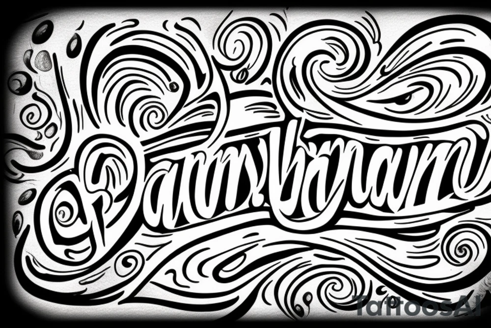 straight line Cursive handwriting that says a family oriented quote tattoo idea