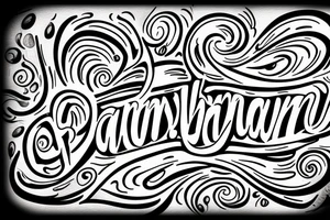 straight line Cursive handwriting that says a family oriented quote tattoo idea