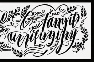 straight line cursive handwriting that says a family oriented quote back tattoo tattoo idea
