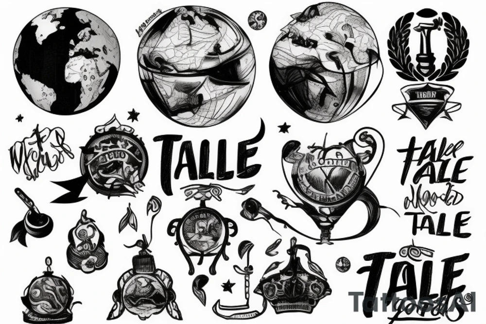 Showing hard work and desire to tale over the world tattoo idea