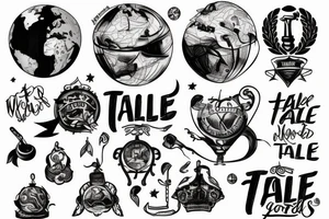Showing hard work and desire to tale over the world tattoo idea