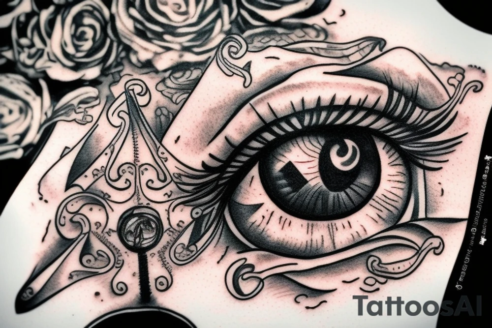Eye looking to the world tattoo idea
