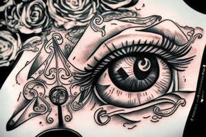 Eye looking to the world tattoo idea