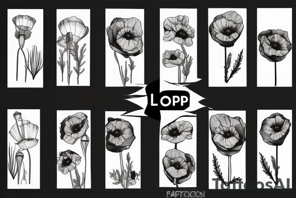 poppy flower tattoo idea
