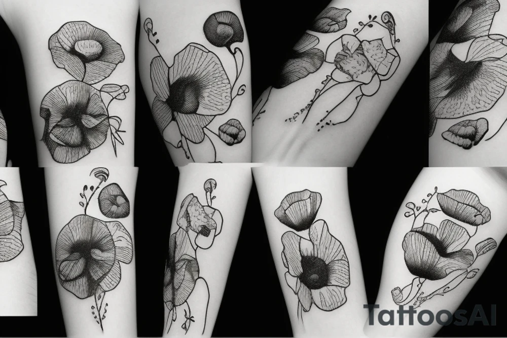 poppy flower tattoo idea