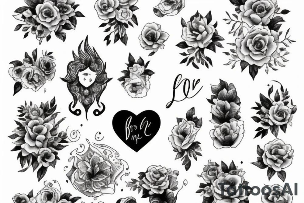 love and beauty born in November tattoo idea