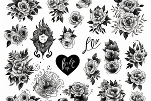 love and beauty born in November tattoo idea