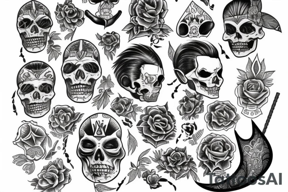Chicano style tattoo with 777 and dollar tattoo idea