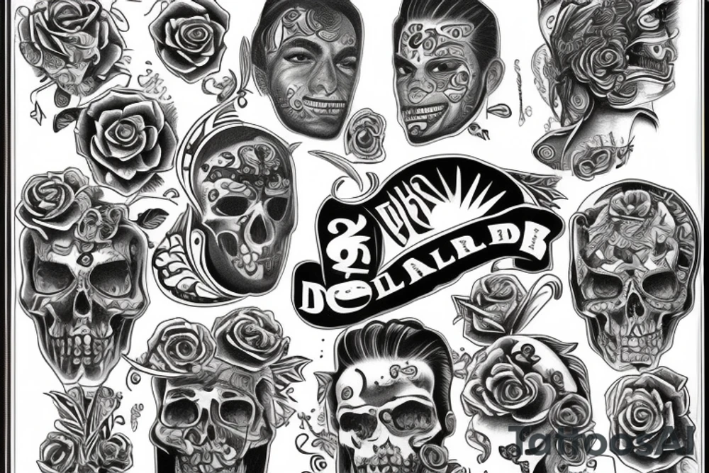 Chicano style tattoo with 777 and dollar tattoo idea