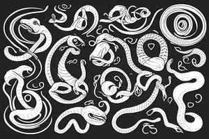 An ouroboros snake in a circle tattoo idea