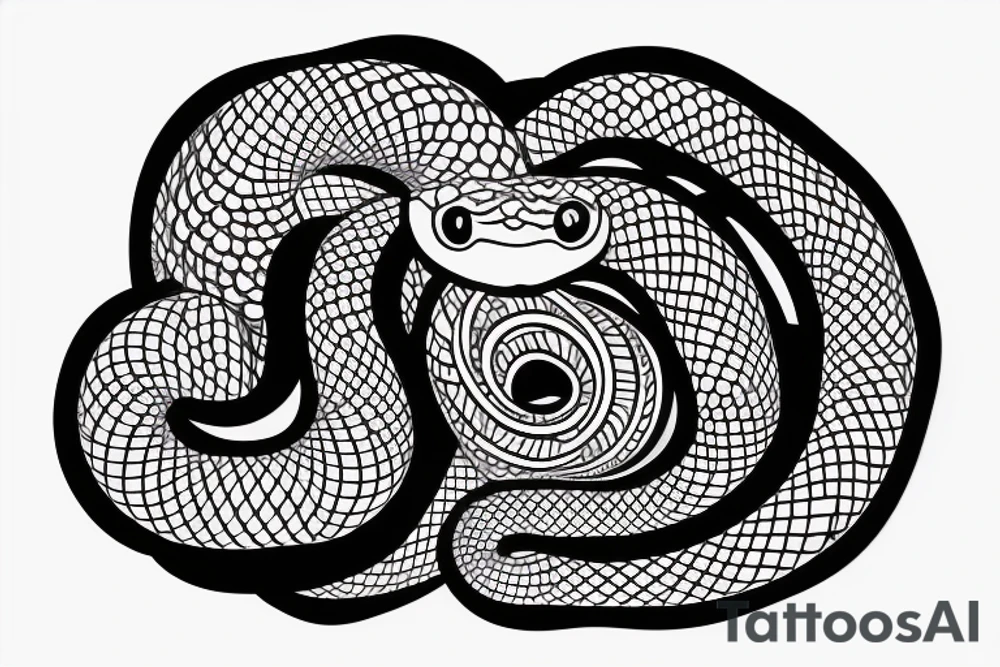 An ouroboros snake in a circle tattoo idea