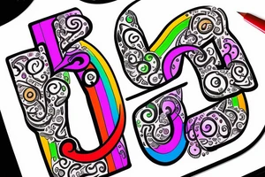 rainbow infinity symbol with a semicolon and letter A tattoo idea