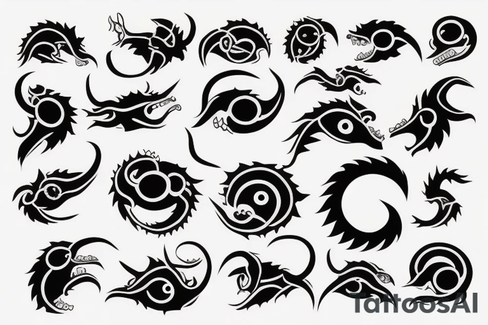 An ouroboros with a red eye tattoo idea