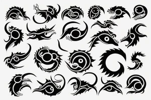 An ouroboros with a red eye tattoo idea