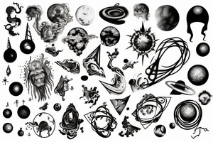The origin of the universe and infinity and nothingness tattoo idea