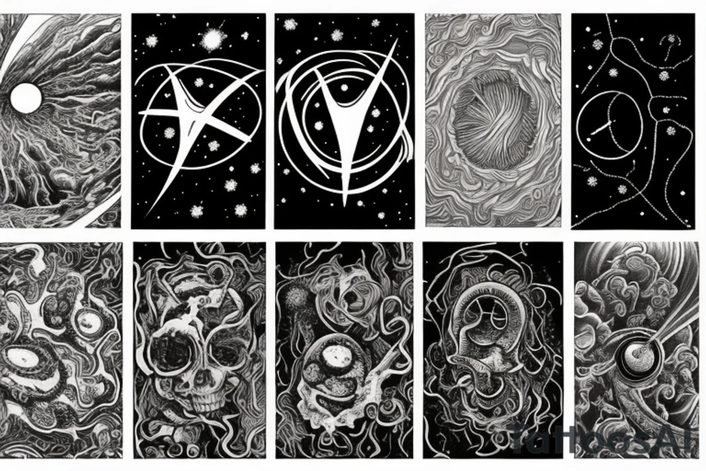 The origin of the universe and infinity and nothingness tattoo idea