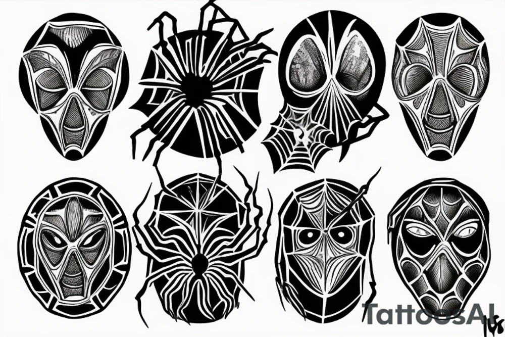 A Greek drawn spider tattoo idea