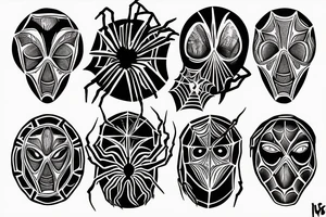 A Greek drawn spider tattoo idea