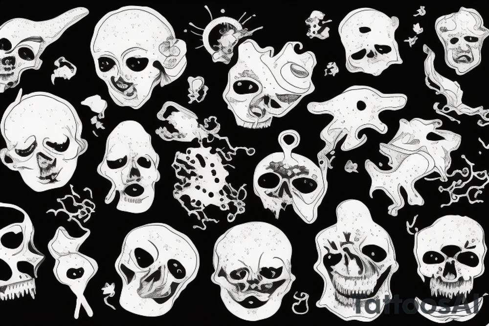reality falling apart into illogical nothingness tattoo idea