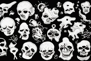 reality falling apart into illogical nothingness tattoo idea