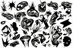 reality falling apart into illogical nothingness tattoo idea
