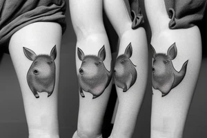 Boar with balloons tattoo idea