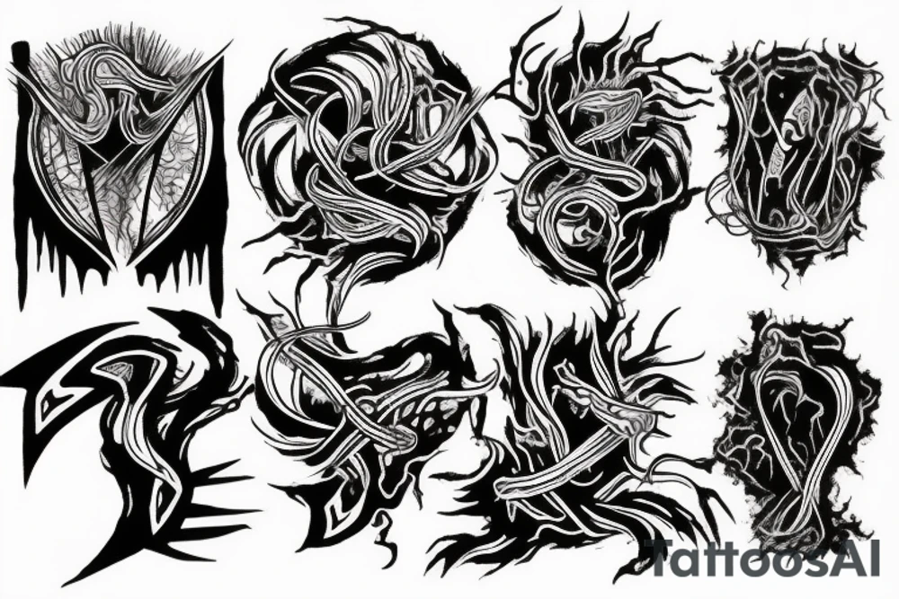 Danger blood wire tattoo idea