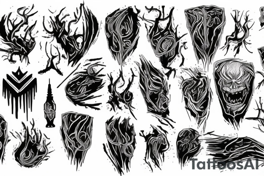 Danger blood wire tattoo idea