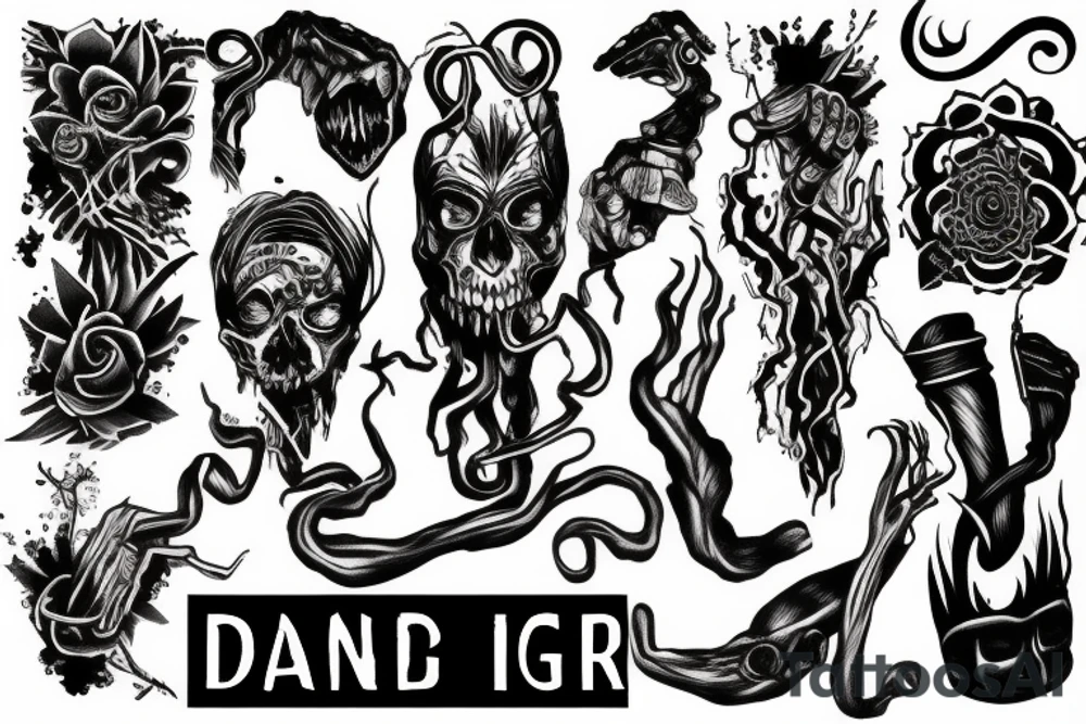 Danger blood wire tattoo idea