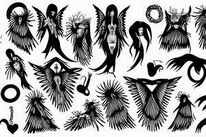 Danger wire animal angel tattoo idea