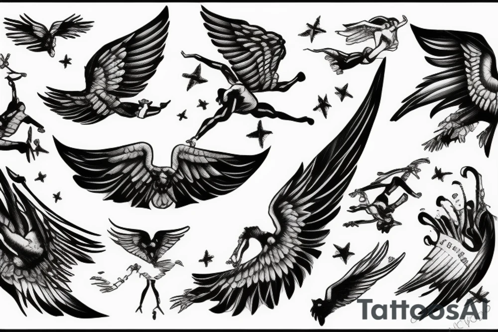 icarus falling from the sky tattoo idea